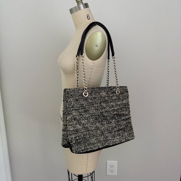 Kate Spade Natalia Chain Tweed Tote Shoulder Bag - Picture 3 of 12